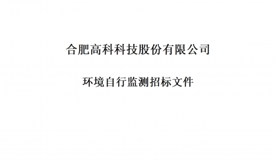 必发情形自行监测招标文件
